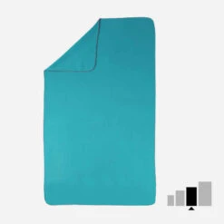 Serviette De Bain Microfibre Bleu Taille L 80 X 130 Cm -Nabaiji 8402372