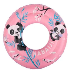 Bouée Piscine Gonflable 51 Cm Vert Imprimé "PANDAS" Pour Enfant 3-6 Ans -Nabaiji 8574882