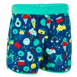Short De Bain Bébé / Enfant Vert Imprimé -Nabaiji 8575057