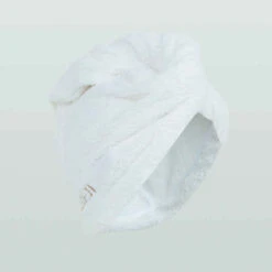 Serviette De Bain Microfibre Douce Pour Cheveux Bleu -Nabaiji 8797430