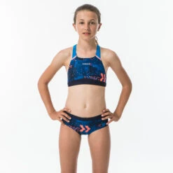 Bas De Maillot De Bain De Natation Fille Kamyleon Map Bleu -Nabaiji bas de maillot de bain de natation fille kamyleon map bleu 3