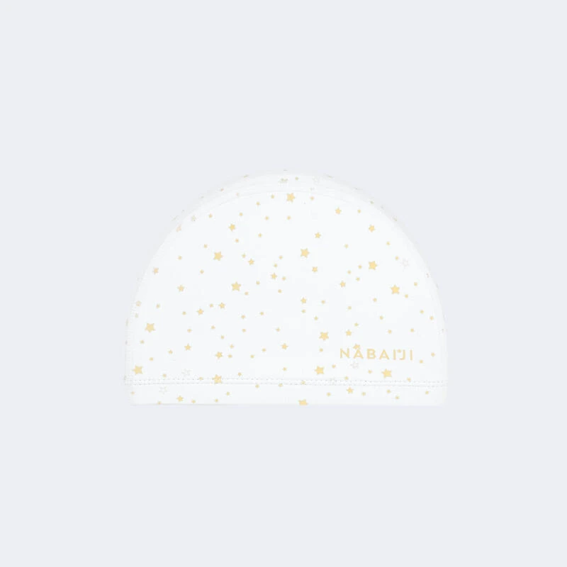 Bonnet De Bain En Maille Enduite - Tissu Imprimé - Taille S - Star Blanc 4 Bonnet De Bain En Maille Enduite - Tissu Imprimé - Taille S - Star Blanc – Image 2