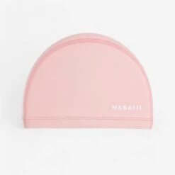 Bonnet De Bain En Maille Enduite - Tissu Uni - Taille S - Rose