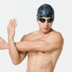 Bonnet De Bain En Silicone - Taille Unique - Term Bleu Noir -Nabaiji bonnet de bain en silicone taille unique term bleu noir 4