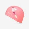 Bonnet De Bain Maille Silicone PRINT BIRD CORAIL -Nabaiji bonnet de bain maille silicone print bird corail