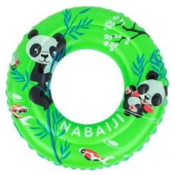 Bouée Piscine Gonflable 51 Cm Vert Imprimé "PANDAS" Pour Enfant 3-6 Ans -Nabaiji bouee de natation gonflable 51 cm vert imprime quotepandasquote pour enfant 3 6 ans 2