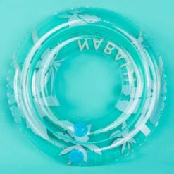 Bouée Piscine Gonflable 65 Cm Transparente "Palmiers" Pour Enfants De 6-9 Ans -Nabaiji bouee gonflable 65 cm transparente imprimee pour junior 6 9 ans 2