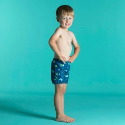 Boxer-Couche De Bain Lavable Bleu Imprimé -Nabaiji boxer couche de bain lavable bleu imprime 6