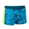 Boxer De Bain Natation Garçon - Yokob - Bleu Sombre / Vert Fluo -Nabaiji boxer de bain natation garcon yokob bleu sombre slash vert fluo