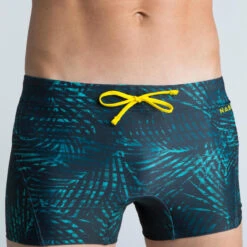 Boxer De Bain Natation Homme - Boxer 100 Full - Noir Jaune -Nabaiji boxer de bain natation homme boxer 100 full noir jaune 3