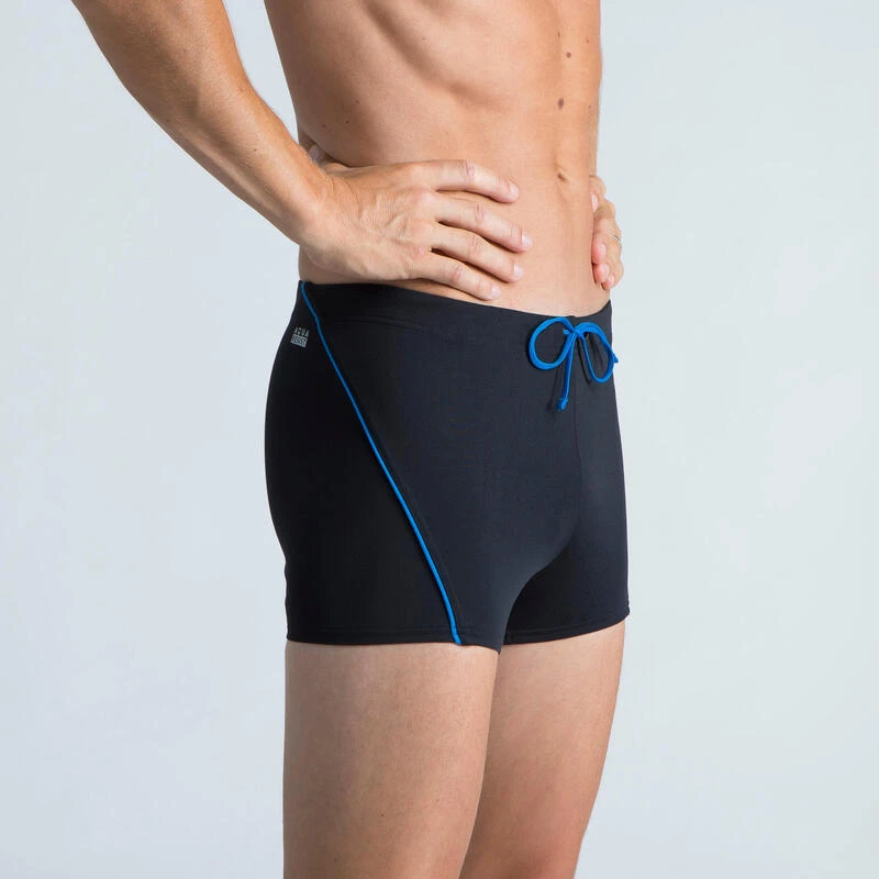Boxer De Bain Natation Homme - Boxer 100 Plus - Noir Bleu 4 Boxer De Bain Natation Homme - Boxer 100 Plus - Noir Bleu – Image 2