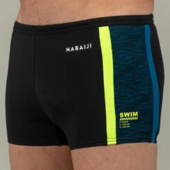 Boxer De Bain Natation Homme - Yoko - Noir/ Jaune / Bleu -Nabaiji boxer de bain natation homme yoko noir jaune bleu 2