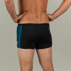 Boxer De Bain Natation Homme - Yoko - Noir/ Jaune / Bleu -Nabaiji boxer de bain natation homme yoko noir jaune bleu 4