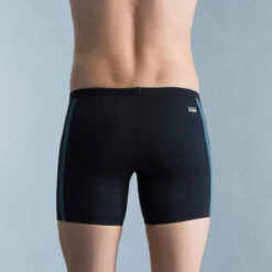 Boxer De Bain Natation Long - Yoko - Noir / Gris / Bleu -Nabaiji boxer de bain natation long yoko noir slash gris slash bleu 3