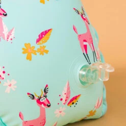 Brassards Piscine Vert Imprimé "Gazelle" Intérieur Tissu Enfant 15 -30 Kg -Nabaiji brassards piscine vert imprime gazelle interieur tissu enfant 15 30 kg 3