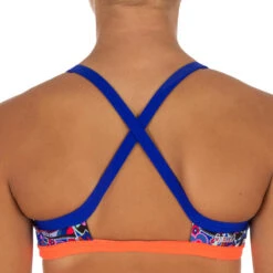 Brassière De Natation Fille Ultra Résistante Au Chlore Jade Roller Bleu -Nabaiji brassiere de natation fille ultra resistante au chlore jade roller bleu 2