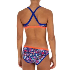 Brassière De Natation Fille Ultra Résistante Au Chlore Jade Roller Bleu -Nabaiji brassiere de natation fille ultra resistante au chlore jade roller bleu 4