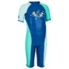 Combinaison Anti UV Bébé Kloupi Bleu Et Vert Imprimé PANDA -Nabaiji combinaison anti uv bebe kloupi bleu et vert imprime panda