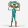 Combinaison Anti UV Bébé Kloupi Vert Imprimé SAVANE -Nabaiji combinaison anti uv bebe kloupi vert imprime savane