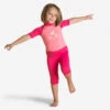 Combinaison De Natation Anti UV Bébé / Enfant Manches Courtes Rose Imprimé -Nabaiji combinaison de natation anti uv bebe enfant manches courtes rose imprime