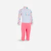 Combinaison De Natation Anti UV Bébé / Enfant Manches Longues Rose Imprimé -Nabaiji combinaison de natation anti uv bebe slash enfant manches longues bleu imprime