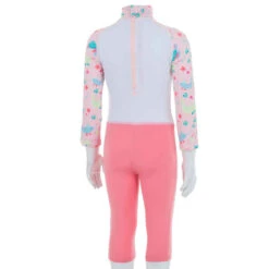 Combinaison De Natation Anti UV Bébé / Enfant Manches Longues Rose Imprimé -Nabaiji combinaison de natation anti uv bebe slash enfant manches longues bleu imprime 3