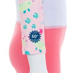 Combinaison De Natation Anti UV Bébé / Enfant Manches Longues Rose Imprimé -Nabaiji combinaison de natation anti uv bebe slash enfant manches longues bleu imprime 6