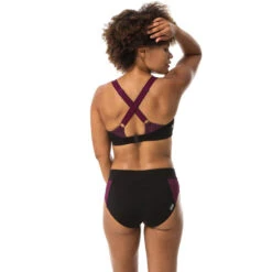 Haut De Maillot De Bain Aquagym-aquabike Femme Elea Noir Bordeaux -Nabaiji haut de maillot de bain aquagym aquabike femme elea noir bordeaux 5