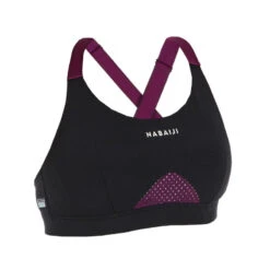 Haut De Maillot De Bain Aquagym-aquabike Femme Elea Noir Bordeaux -Nabaiji haut de maillot de bain aquagym aquabike femme elea noir bordeaux 7