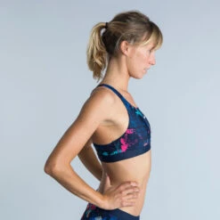 Haut De Maillot De Bain De Natation Femme ALL TACH Pink -Nabaiji haut de maillot de bain de natation femme all tach pink 2