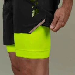 Jammer-Short De Natation Homme 500 Fiti - Noir / Jaune / Beige -Nabaiji jammer short de natation homme 500 fiti noir slash jaune slash beige 7