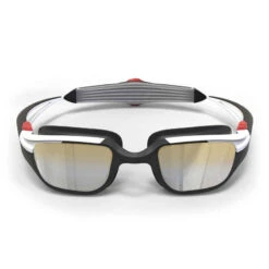 Lunettes De Natation - TURN Taille L - Verres Miroir - Noir / Blanc / Rouge -Nabaiji lunettes de natation turn taille l verres fumes noir slash gris slash jaune 1