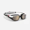 Lunettes De Natation - TURN Taille L - Verres Miroir - Noir / Blanc / Rouge -Nabaiji lunettes de natation turn taille l verres fumes noir slash gris slash jaune