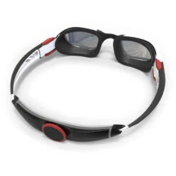Lunettes De Natation - TURN Taille L - Verres Miroir - Noir / Blanc / Rouge -Nabaiji lunettes de natation turn taille l verres fumes noir slash gris slash jaune 2
