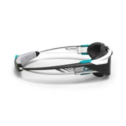Lunettes De Natation - TURN Taille S - Verres Fumés - Blanc / Noir / Turquoise -Nabaiji lunettes de natation turn taille s verres fumes blanc slash noir slash turquoise 1