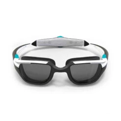 Lunettes De Natation - TURN Taille S - Verres Fumés - Blanc / Noir / Turquoise -Nabaiji lunettes de natation turn taille s verres fumes blanc slash noir slash turquoise 2