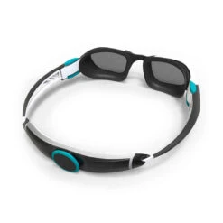 Lunettes De Natation - TURN Taille S - Verres Fumés - Blanc / Noir / Turquoise -Nabaiji lunettes de natation turn taille s verres fumes blanc slash noir slash turquoise 4
