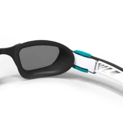 Lunettes De Natation - TURN Taille S - Verres Fumés - Blanc / Noir / Turquoise -Nabaiji lunettes de natation turn taille s verres fumes blanc slash noir slash turquoise 5