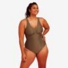 Maillot De Bain 1 Pièce Aquagym Femme Romi Salento Kaki -Nabaiji maillot de bain 1 piece aquagym femme romi salento kaki