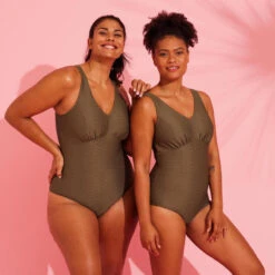 Maillot De Bain 1 Pièce Aquagym Femme Romi Salento Kaki -Nabaiji maillot de bain 1 piece aquagym femme romi salento kaki 3