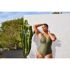 Maillot De Bain 1 Pièce Aquagym Femme Romi Salento Kaki -Nabaiji maillot de bain 1 piece aquagym femme romi salento kaki 9