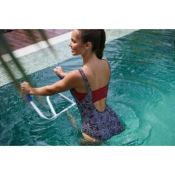 Maillot De Bain 1 Pièce Aquagym Femme Zoey Daisy Noir -Nabaiji maillot de bain 1 piece aquagym femme zoey daisy noir 2