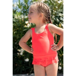 Maillot De Bain 1 Pièce Bébé Fille Jupette Rouge -Nabaiji maillot de bain 1 piece bebe fille jupette rouge 1