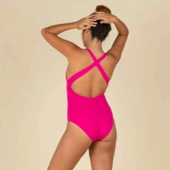 Maillot De Bain 1 Pièce De Natation Femme Pearl Rose Fushia -Nabaiji maillot de bain 1 piece de natation femme pearl rouge 1