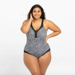 Maillot De Bain 1 Pièce Femme Clara Zeb Noir -Nabaiji maillot de bain 1 piece femme clara zeb noir 3