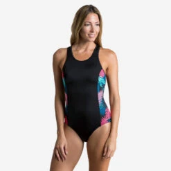 Maillot De Bain 1 Pièce Femme Natation Vega Light Fern Noir