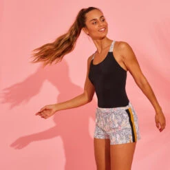 Maillot De Bain 1 Pièce Short Loose Aquafitness Femme Sofi Noir Daph Blanc 12 Maillot De Bain 1 Pièce Short Loose Aquafitness Femme Sofi Noir Daph Blanc -Nabaiji maillot de bain 1 piece short loose aquafitness femme sofi noir daph blanc 2