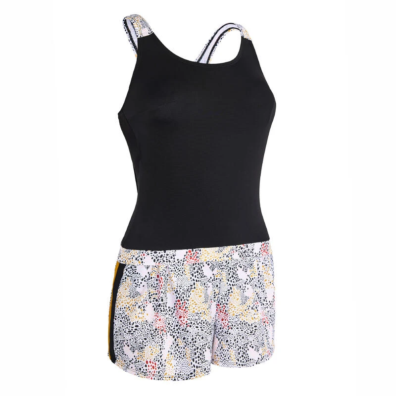 Maillot De Bain 1 Pièce Short Loose Aquafitness Femme Sofi Noir Daph Blanc 10 Maillot De Bain 1 Pièce Short Loose Aquafitness Femme Sofi Noir Daph Blanc – Image 8