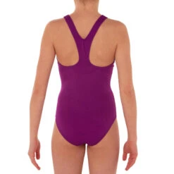 Maillot De Bain De Natation 1 Pièce Fille Leony Violet -Nabaiji maillot de bain de natation 1 piece fille leony violet 1