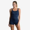 Maillot De Bain De Natation Femme 1 Pièce Heva Shorty Bleu Marine -Nabaiji maillot de bain de natation femme 1 piece heva shorty bleu marine